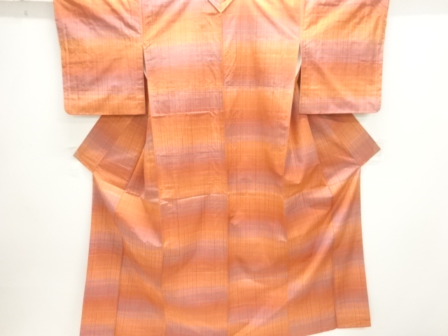 JAPANESE KIMONO / TSUMUGI / WOVEN GRID
